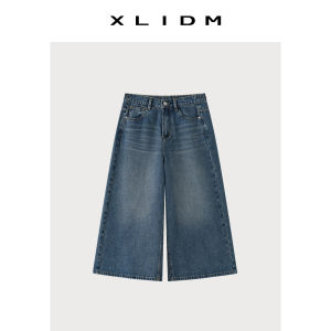 High Waist Culottes Pants with Hiding Hips 8 Division Semi-elastic Wide Leg