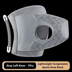 1Pcs Light Thin Knee Brace with Side StabilizersAdjustable Knee Compression Support - SportBasketballFootballRunningCycling
