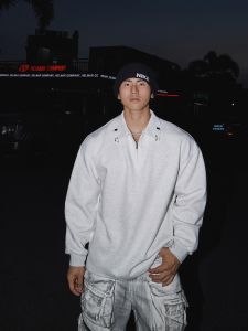 Áo Khoác Hoodie Phong Cách Biker Mỹ Có Khóa Kéo và Khóa Kim Loại Thu Đông