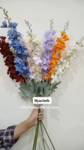 ( Bunga besar panjang 85cm ) Artificial Flower Hyacinth Tanaman Bunga Imitasi Palsu Delphinium Sedap Malam Lebaran Hari Raya