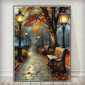 Scenic Romantic Street with Trees Landscape Jigsaw Puzzle 500/1000/1200/2000PCS Stress Relief Puzzle Wall Art Decor Gift