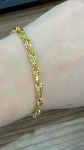 Poh Heng Jewellery 22K Twist Cutting Link Bracelet in Yellow Gold[Price By Weight]