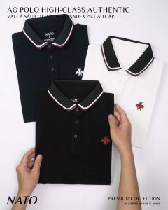 Áo Thun Polo Nam PREMIUM Vải Cotton Cá Sấu Cao Cấp Đẹp Xịn Tay Ngắn Có Cổ Màu Trắng Đen Đỏ Xanh Navy Trơn Họa Tiết NATO