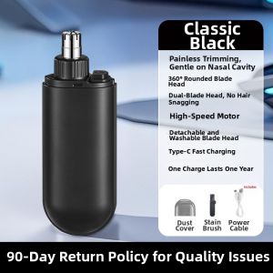 Electric Nose Hair Trimmer Mens Womens Nose Fuzz Removal Tool USB Rechargeable Nasal Hair Clippers Personal Grooming Device
