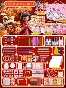 Non-Baking Glossy Clay Material Set for Children