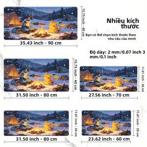 Potdemiel | Tấm Lót Bàn Chơi Game Lugia Ocean Chống Trượt Có Thể Giặt Được Làm Bằng Cao Su Kèm Phần Kê Cổ Tay Cho Trải Nghiệm Chơi Game Thoải Mái