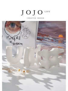 Modern Minimalist Creative Flower Vase Home Decorative Ornaments Ceramic Tabletop Decorations Living Room Decor Accessories