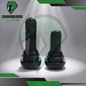 CHAMELEON Motorcycle Black Tire Valve Stems With Caps Tubeless Pito Valve For Motorcycle Car 10Pcs