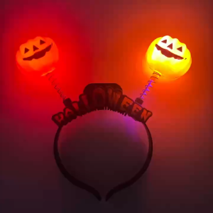 Halloween Lighted LED Headbands Costumes Halloween Pumpkin Glitter Headband