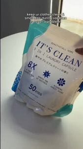 ITSC ITS CLEAN 3 In 1 Laundry Capsule 50pods/bag (Detergent Pod) | Laundry Pods Clothes Wash Fabric Cleaning