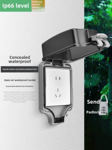 Outdoor 86-Type Open and Concealed Waterproof Socket Box Power Supply Waterproof Box Bathroom Waterproof Cover Switch Power Protection Cover