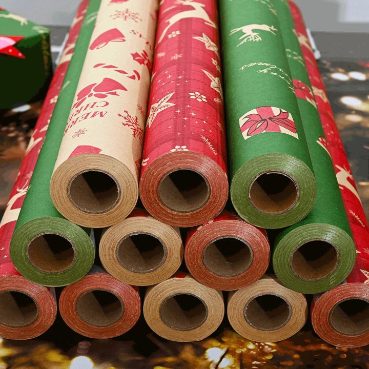 Large Size Christmas Gift Wrapping Paper Roll 5m 10m New Style Cross ...