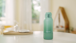 Momcozy Portable Milk Warmer for Travel – Dual Heating Modes for Breast Milk & Water Portable Bottle Warmer with Fast Heating & Long Battery Life 17 Ounces Large Capacity to Meet Your All-Day Needs