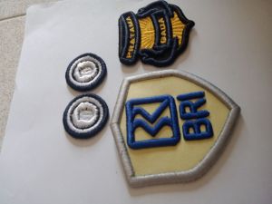 Atribut logo BRI mono gram dan gada pratama terbaru.Atribut satpam bordir timbul.logo satpam terbaru terlaris