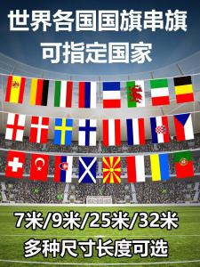 World Cup Flag Banner 100 Countries Decorative Small National Flags for Company Living Room Bar Opening Lottery Shop Indoor Outdoor Hanging
