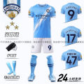 เสื้อฟุตบอลชาย Man City De Bruyne Haaland Foden Home Away Kit เสื้อฟุตบอลเด็ก เสื้อผ้าแข่งขันสำหรับผู้ใหญ่ สวมใส่สบาย. 