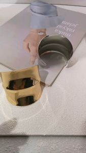 Gelang Terbuka Lipit Logam Tidak Teratur Gelang Bangle Open Gelang Logam Mewah French Bracelet