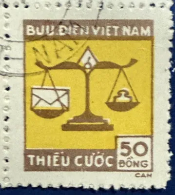 Tem Việt Nam 1955: Tem thiếu cước (Cái cân)