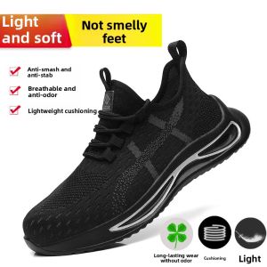 DINGGU | Lightweight Anti-smell Soft Sole Puncture & Impact Resistant Work Safety Shoes