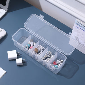 กล่องเก็บของอเนกประสงค์ เก็บสายชาร์ทมือถือ กล่องจัดระเบียบ ขนาดกลางโปร่งใส 1 ชิ้น Storage box