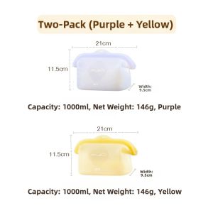 SHUEHO | Food-grade Reusable Silicone Storage Bag for Fridge Freezer and Microwave