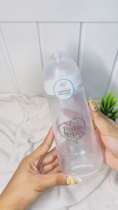 Precious Memories 14oz Clear Baby Bottle for 6 Months & Up Wide-Neck Easy-Grip Design