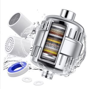 15-20 Water Stages Shower Water Filter Remove Chlorine Heavy Metals Filtered Showers Head Soften Hard Kitchen Faucet Filtration