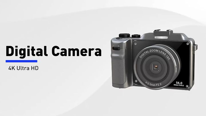 Fotocamera Digitale 4K Per Ragazzi – 64 MP, Zoom 18x, Autofocus, Schermo 2,4", Perfetta Per Vlog E Viaggi