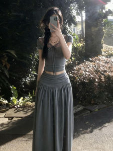 NIUVIES | Grey Lace Patchwork Dress