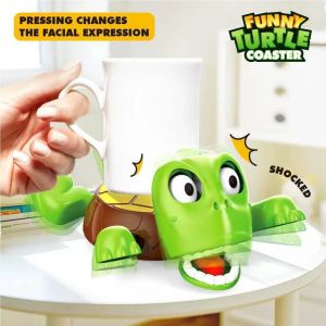 💕💕Fans Turtle Coaster Cute Quark Opener Tea Coaster Press Coaster Cute and Funny Tea Coaster Press and Stare Arms and Legs Spread Turtle Coaster Thick Non-Slip Mat
