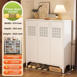 MOLORE | Spacious Entryway Storage Cabinet Steel Shoe Organizer