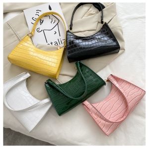 Esther Single shoulder bag for women Crocodile Pattern PU Leather bag Fashion Shoulder Bags Korean Style handbag for women elegant Vintage Messenger Handbag Female cute bag gift ideas for women Dumpling Bag 2023 Sling Bag