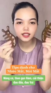 Lược gỗ Đàn Hương Thơm Đỏ massage đầu thon gọn mặt giảm căng thẳng Dụng Cụ Diện Chẩn
