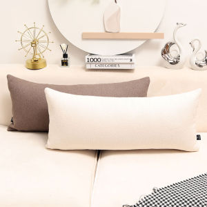 Long Rectangle Sofa Backrest Cushion Removable Cover Pillow Case for Living Room And Bedroom Modern Simple Style PP Cotton Filling