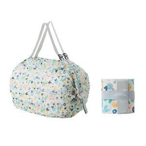 Foldable shopping bag reusable supermarket grocery shopping bag portable travel handbag large capacity shopping bag