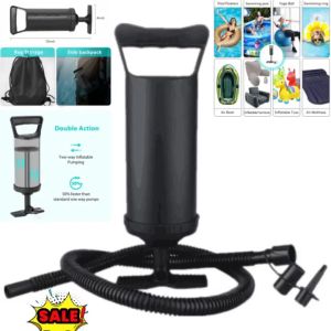 Good luck befalls! 12 inch two-way hand pump portable hand pump with 3 nozzles suitable for: swimming pool floating inflatable swimming pool inflatable yoga ball hovercraft inflatable furniture air mattress inflatable toys etc