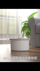 ถังปั่นไม้ม็อบ ถังน้ำแบบกลม แยกน้ำดี/น้ำเสียในตัว ไม้ถูพื้น แบบกลม SPIN MOP ผ้าม๊อบไมโครไฟเบอร(1ชุด)