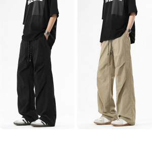 MiiOW | Breathable Loose Fit Ice Silk Straight Utility Pants Casual Recent Model