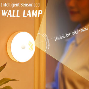 Rechargeable/EU Plug Bedside LampWarm White Motion Sensor Night Light with Magnetic Mount for Bedroom Cabinet Drawer Nightstand