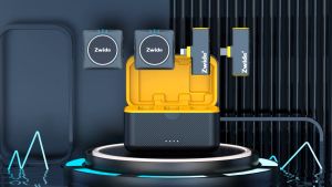 Zwide Professional Wireless Lavalier Microphone for Phone Mini Portable Noise Reduction Audio Video Recording Microphone for IOS Android