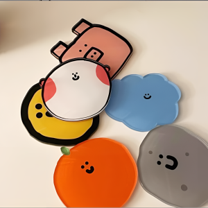 Đệm Cốc Hoạt Hình Dễ Thương Hình Mặt Nụ Cười Con Lợn Phong Cách INS Đệm Cốc Đa Năng Bằng ABS Đệm Cốc Dùng Trong Gia Đình