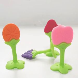 Mumystation Baby SiliconeTeether Fruit Shape Infant Bite Teether Baby molar toy BPA FREE