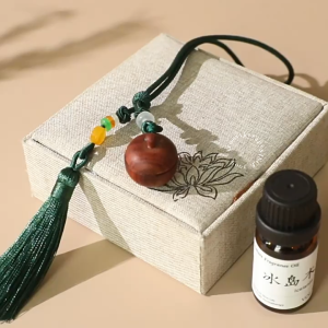 Natural Solid Wood Aroma Pendant | Essential Oil Diffuser for Car Wardrobe & Home