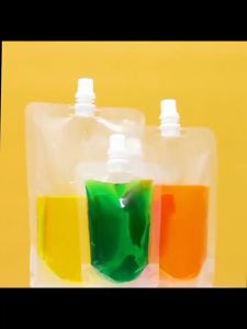 COFOE.200PCS Stand up Liquid spout Pouch bag / Juice Storage Spout Bags Pouch With Cap/Clear Plastic Beverage Container Juice Storage Spout Bags Pouch With Cap.