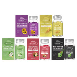 EELHOE Hair Vitamin Serum Capsule Hair Oil Capsules Nourish Repair Dry Damaged Hair Enhance Hair Toughness Smooth Hair Care Essential Oil Capsule (30 Capsules )