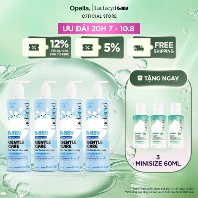 Bộ 4 Sữa Tắm Gội Trẻ Em Lactacyd Baby Gentle Care Bảo Vệ Dịu Nhẹ Cho Làn Da Nhạy Cảm 500ml