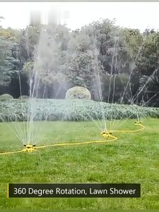 Prakan EOSM สปริงเกอร์รดน้ำ สปริงเกอร์ สปริงเกอร์ในสวนสปริงเกอร์รดน้ำสปริงเกอร์รดน้ำรอบทิศ 360 องศา 2 หัวสำหรับใส่สายยางโหมดสเปรย์หลายแบบ