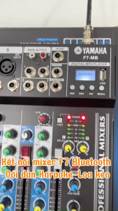 Bàn trộn âm thanh Mixer F7 yamaha có Bluetooth Ghép dàn karaokeHát LinestreamLoa kéoTặng dây rắc