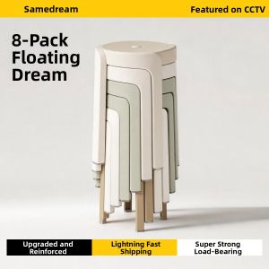 SAMEDREAM | Durable Sturdy Stackable Round Stool