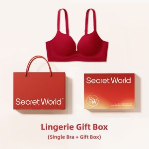 Secret World | Red Small Bust Lifting Underwear Set Gift Box